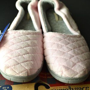 Dearfoams Katie Velour Closed Back Slippers